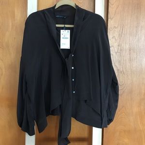 Zara silk blouse NWT